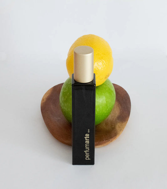 Envase de perfume Lima Ambarada (DGL) de 50 ml con composición de elementos