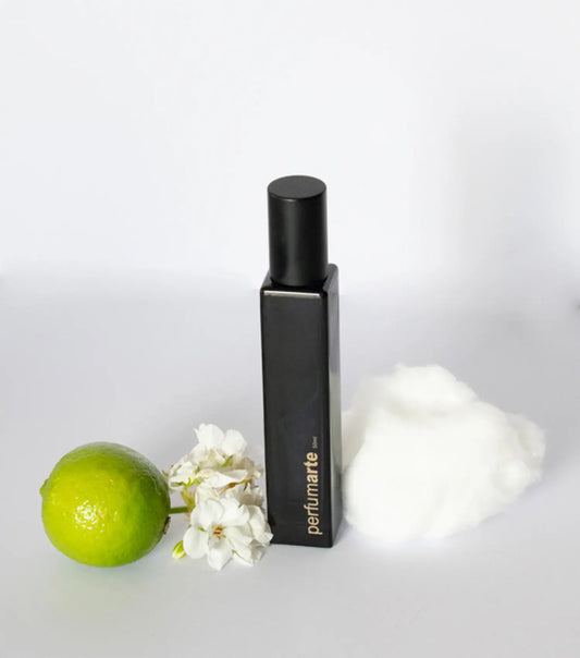 Envase de perfume Agua de calabria (PRP) de 50 ml con composición de elementos